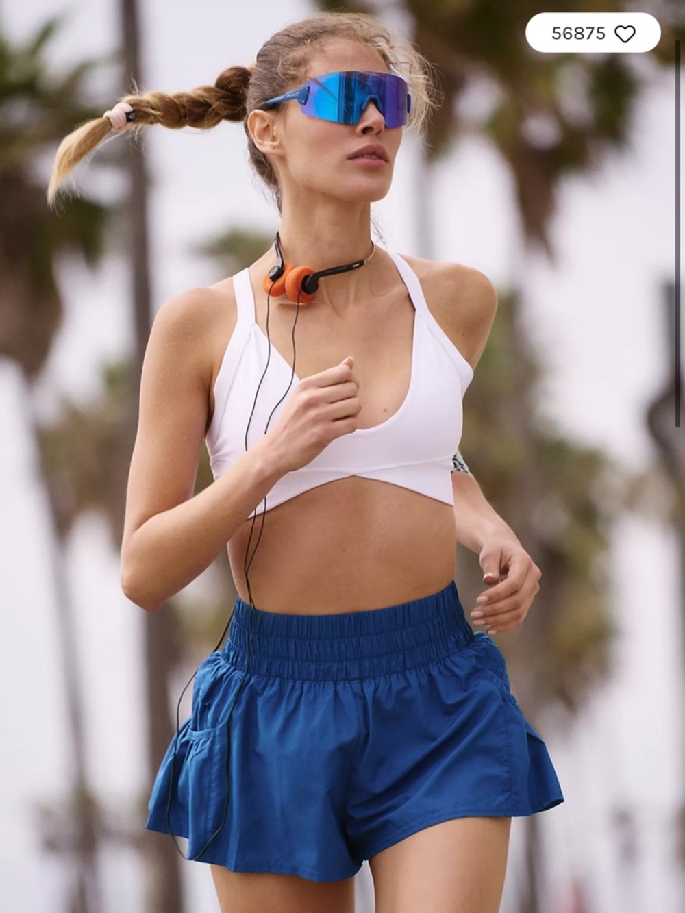 Free People Blue Athletic Running Shorts